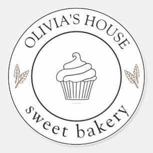 Sticker Rond Grand logo personnalisé fait maison Personnalisé