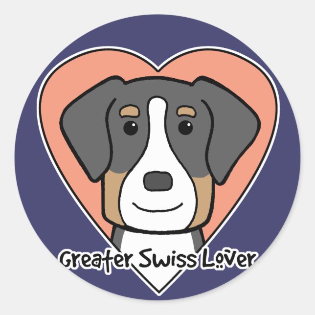 Sticker Rond Grand Lover suisse (Devant)
