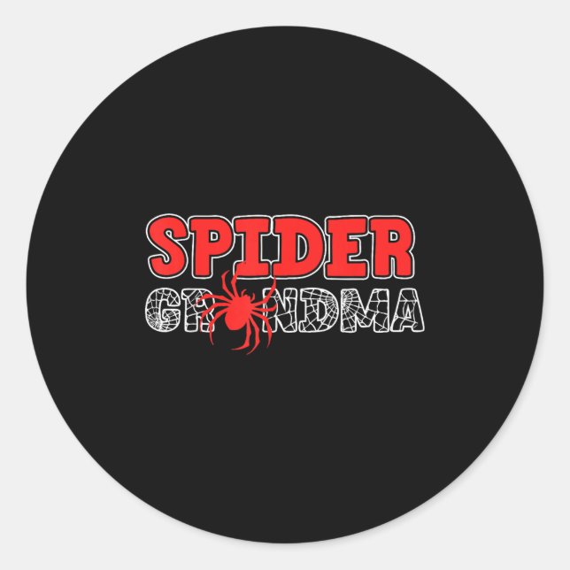 Sticker Rond Grand-mère araignée Spidey Anniversaire Correspond (Devant)