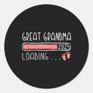 Sticker Rond Grand-mère Chargement 2024 Grossesse familiale