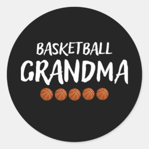 Sticker Rond Grand-mère de basket-ball Grammy Nana Mimi