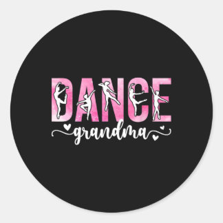 Sticker Rond Grand-Mère De Danse D'Une Danse Grand-Mère Gran De