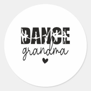 Sticker Rond Grand-Mère De Danse D'Une Grande-Mère De Danse