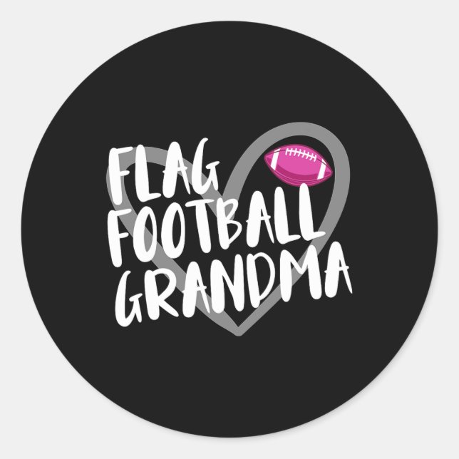 Sticker Rond Grand-mère de football (Devant)