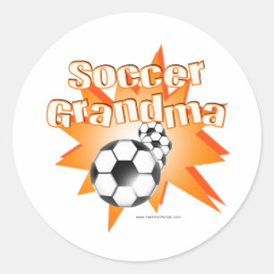Sticker Rond Grand-mère de football