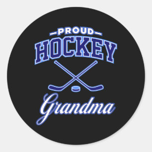 Sticker Rond Grand-mère de hockey