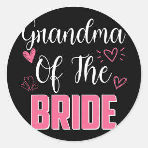 Sticker Rond Grand-Mère De La Femme De Mariage De Famille Marié