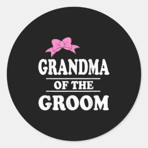 Sticker Rond Grand-mère de la partie de mariage du marié
