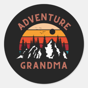 Sticker Rond Grand-mère de l'aventure