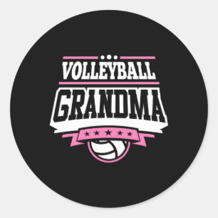 Sticker Rond Grand-mère de volley-ball