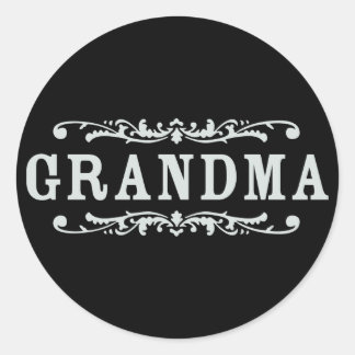 Sticker Rond Grand-mère décorative