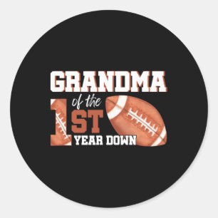 Sticker Rond Grand-mère du foot d'anniversaire de 1 an 1re anné