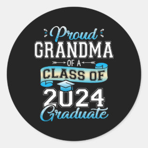 Sticker Rond Grand-Mère D'Un Cl De 2024 Diplômé Funny Senior 20