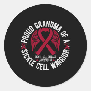 Sticker Rond Grand-Mère Fière D'Un Guerrier De Cellule De Fauci