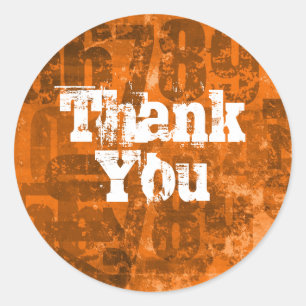 Sticker Rond Grand nombre de Gras sur la Grunge brunoise