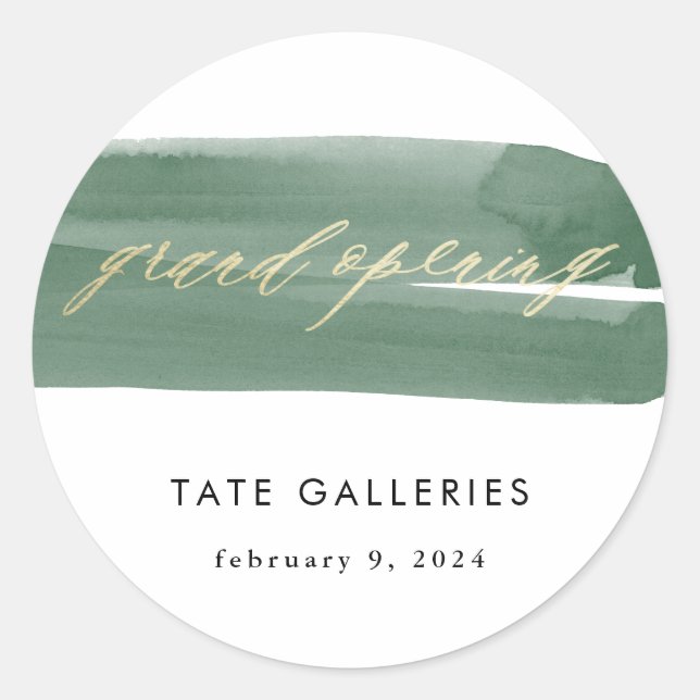 Sticker Rond Grand ouverture Green Ribbon (Devant)