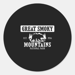 Sticker Rond Grand parc national des Smoky Mountains établi en 