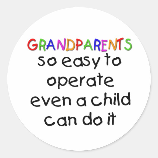 Sticker Rond Grand-parents Amour (Devant)