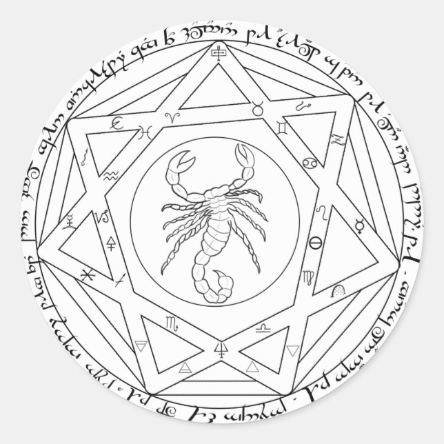 Sticker Rond Grand Pentacle (Devant)