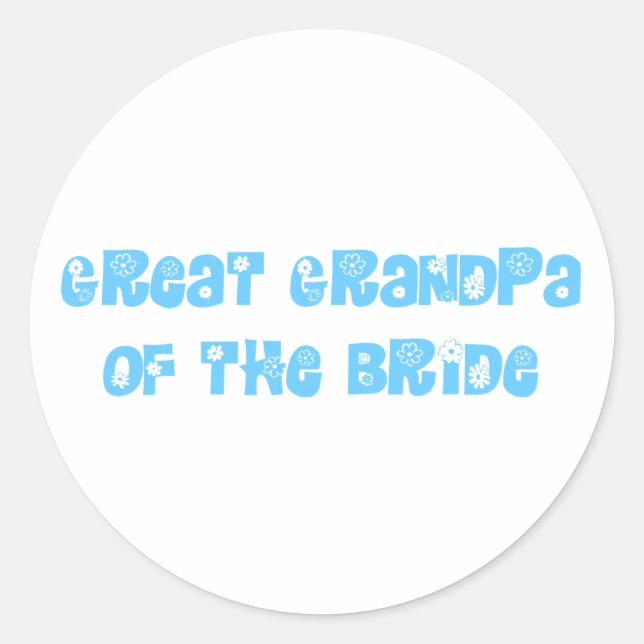 Sticker Rond Grand-père de la mariée (Devant)