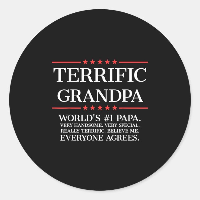 Sticker Rond Grand-père des hommes (Devant)