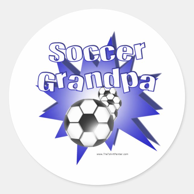 Sticker Rond Grand-père du football (Devant)