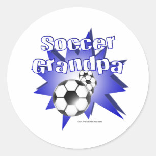 Sticker Rond Grand-père du football