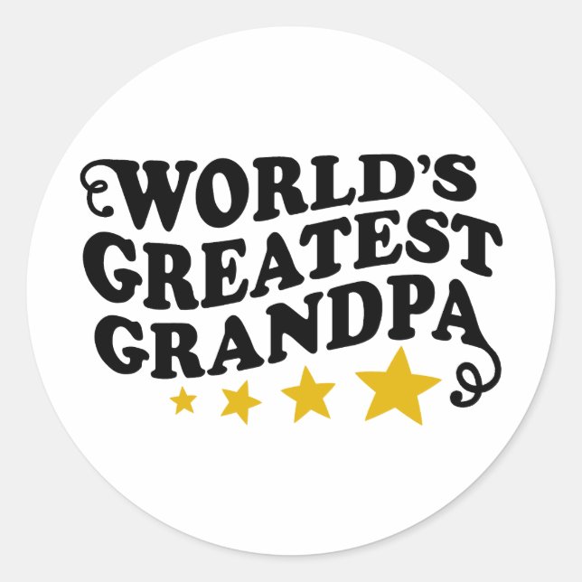 Sticker Rond Grand-père du monde (Devant)