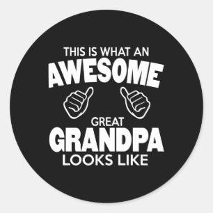 Sticker Rond Grand-Père Pour Un Grand-Grand-Père