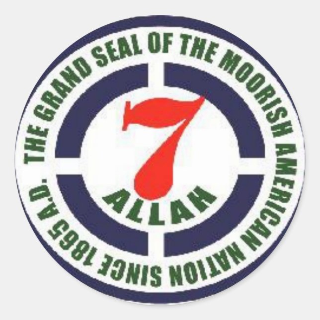 Sticker Rond GRAND PHOQUE Mauresque Américain (Devant)