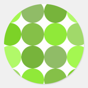 Sticker Rond Grand pois vert