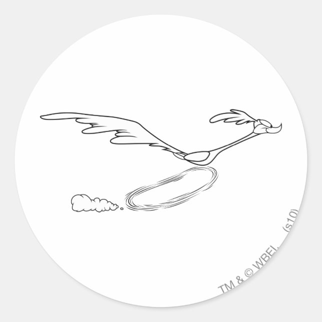 Sticker Rond GRAND ROAD RUNNER™ En Course (Devant)