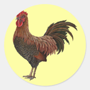 Sticker Rond Grand Rocher rouge
