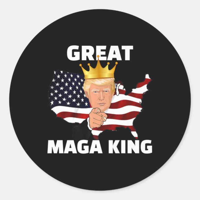 Sticker Rond Grand roi MAGA (Devant)
