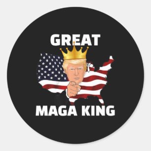Sticker Rond Grand roi MAGA