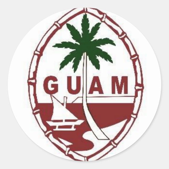 Sticker Rond Grand sceau de Guam (Devant)