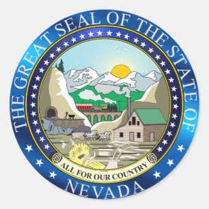 Sticker Rond Grand sceau de l'état du Nevada