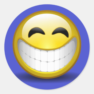 Sticker Rond Grand sourire