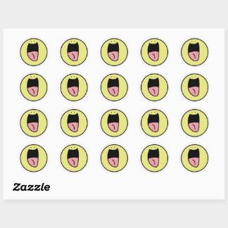 Sticker Rond Grand sourire