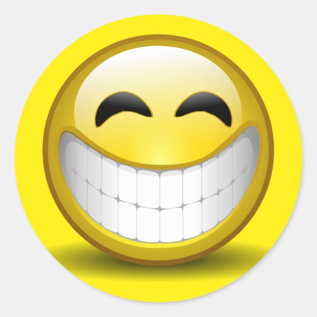 Sticker Rond Grand sourire (Devant)