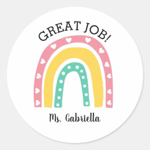 Sticker Rond Grand travail Rainbow