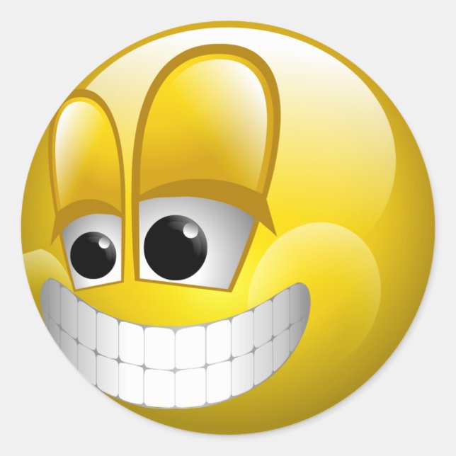 STICKER ROND GRAND VISAGE GRIN (Devant)