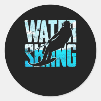 Sticker Rond Grand Water Skiing Venin Water Skiing Water Skier