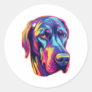 Sticker Rond Grande conception Dane Neon