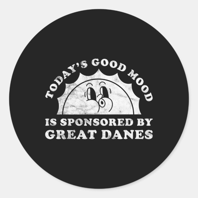 Sticker Rond Grande Danois Ou Grande Danse (Devant)