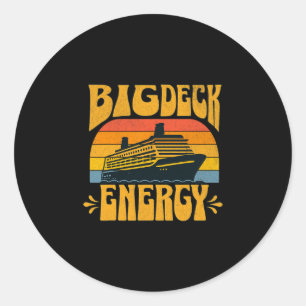 Sticker Rond Grande énergie de pont drôle de bateau de croisièr