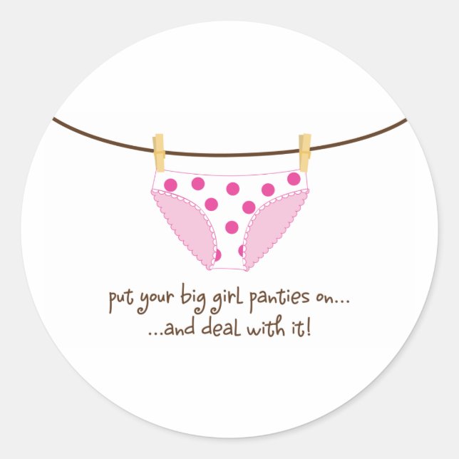 Sticker Rond grande fille (Devant)