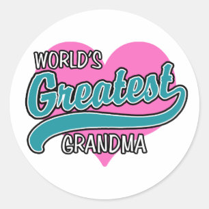 Sticker Rond Grande grand-mère du monde