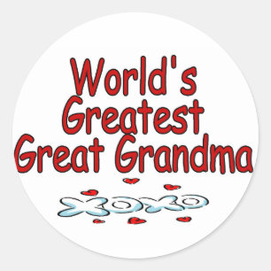 Sticker Rond Grande grand-mère du monde