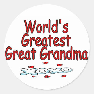 Sticker Rond Grande grand-mère du monde